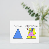 Acute driehoek A werkelijk crute driehoek Briefkaart (Staand voorkant)