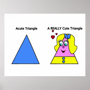 Acute driehoek A werkelijk crute driehoek Poster
