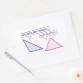 Acute driehoek Obuse hoek Rechthoekige Sticker (Envelop)