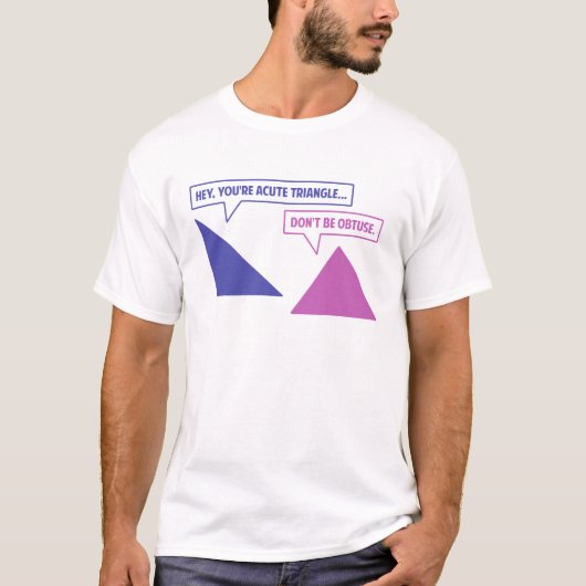 Acute driehoek Obuse hoek T-shirt (Voorkant)