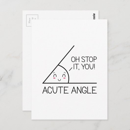 Acute hoek briefkaart (Voorkant / Achterkant)