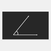 Acute hoek rechthoekige sticker (Voorkant)