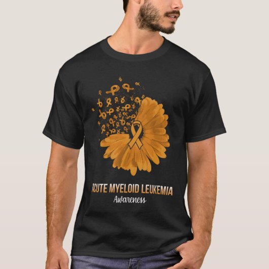 Acute myeloïde leukemie Bewustzijn Oranje lintstro T-shirt (Voorkant)
