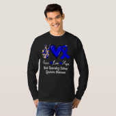 Acute Respiratory Distress Syndrome Love Hope Blue T-shirt (Voorkant volledig)