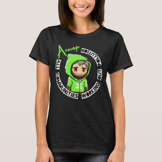 Acwop Groen T-shirt Dames (Voorkant)
