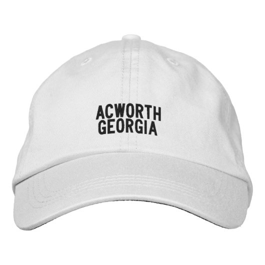 Acworth Georgia Hoed Geborduurde Pet (Voorkant)