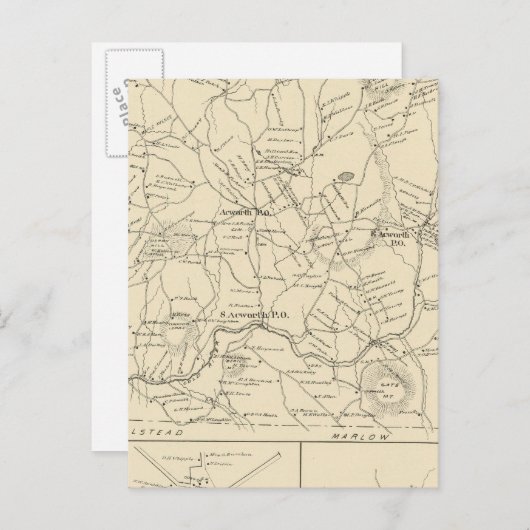 Acworth, Sullivan County Briefkaart (Voorkant / Achterkant)