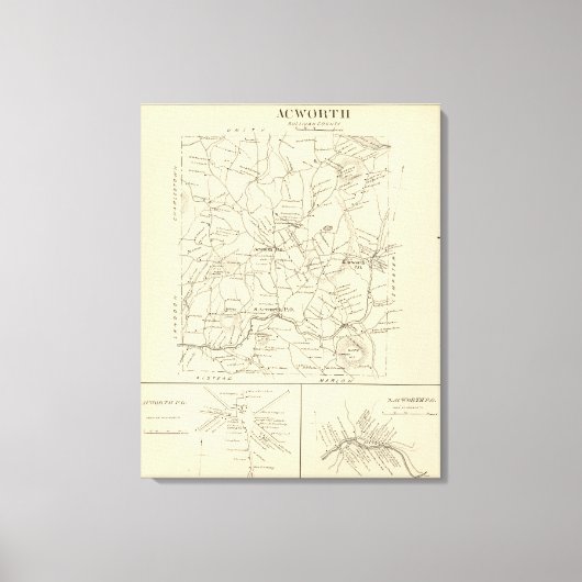Acworth, Sullivan County Canvas Afdruk (Voorkant)