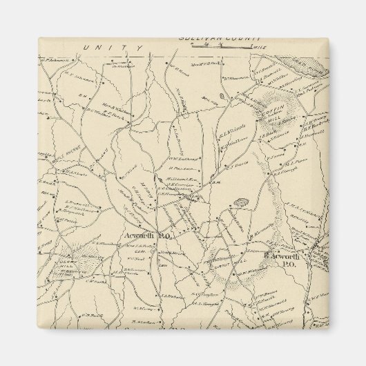 Acworth, Sullivan County Magneet (Voorkant)