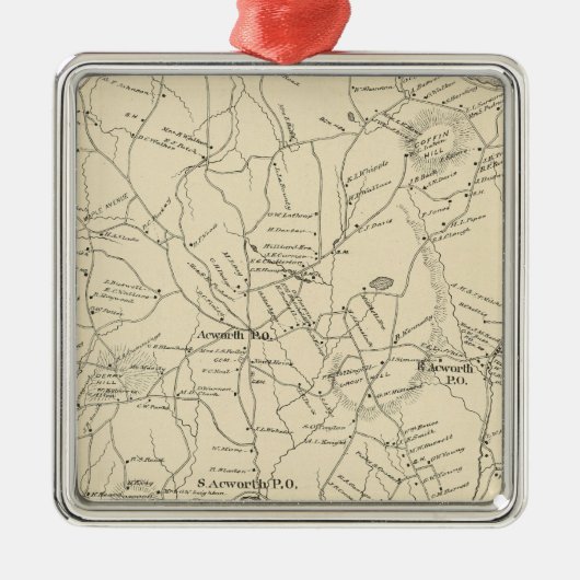 Acworth, Sullivan County Metalen Ornament (Voorkant)