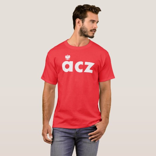 ACZ Poolse achternaam Tshirt (Voorkant volledig)
