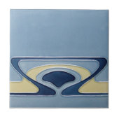 AD001 Art Deco Reproduction Ceramic Tile Tegeltje (Voorkant)