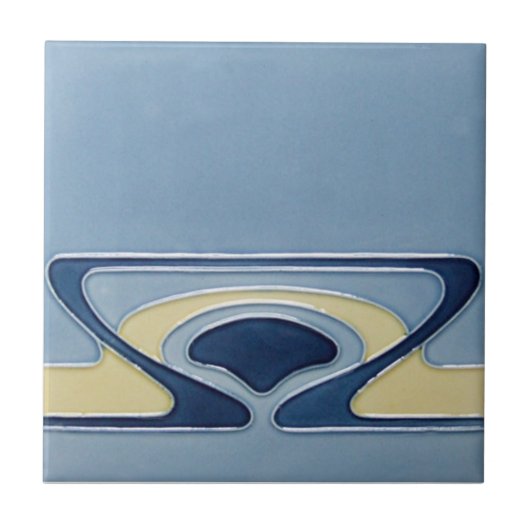 AD001 Art Deco Reproduction Ceramic Tile Tegeltje (Voorkant)
