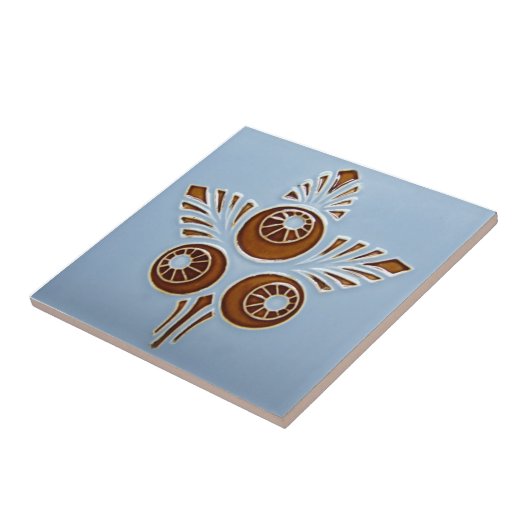 AD002 Art Deco Reproduction Ceramic Tile Tegeltje (Zijkant)