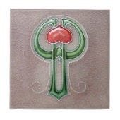 AD004 Art Deco Reproduction Ceramic Tile Tegeltje (Voorkant)