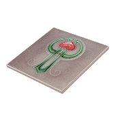 AD004 Art Deco Reproduction Ceramic Tile Tegeltje (Zijkant)