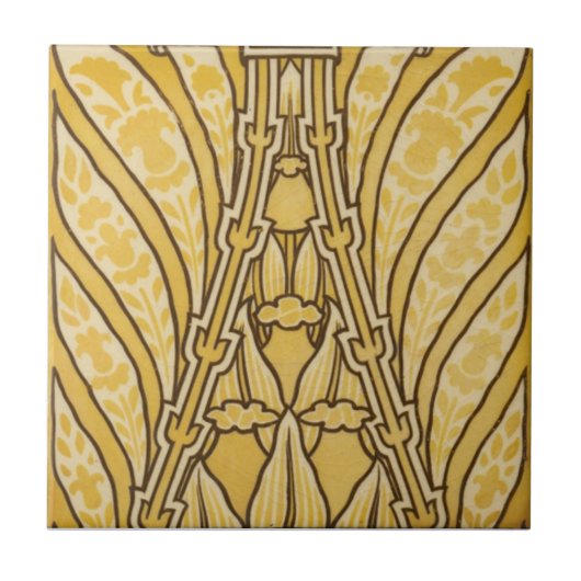 AD005 Art Deco Reproduction Ceramic Tile Tegeltje (Voorkant)