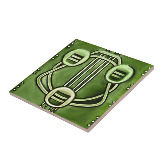 AD011 Art Deco Reproduction Ceramic Tile Tegeltje (Zijkant)