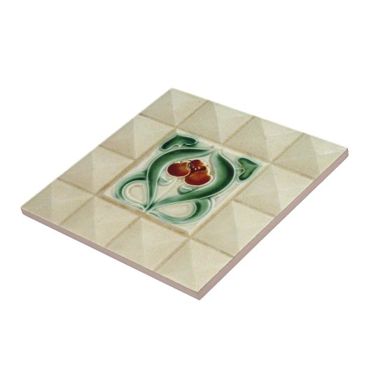 AD014 Art Deco Reproduction Ceramic Tile Tegeltje (Zijkant)