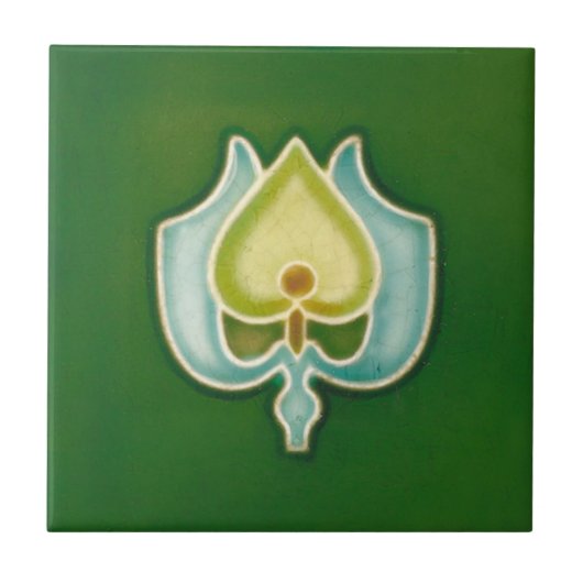 AD020 Art Deco Reproduction Ceramic Tile Tegeltje (Voorkant)