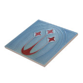 AD023 Art Deco Reproduction Ceramic Tile Tegeltje (Zijkant)
