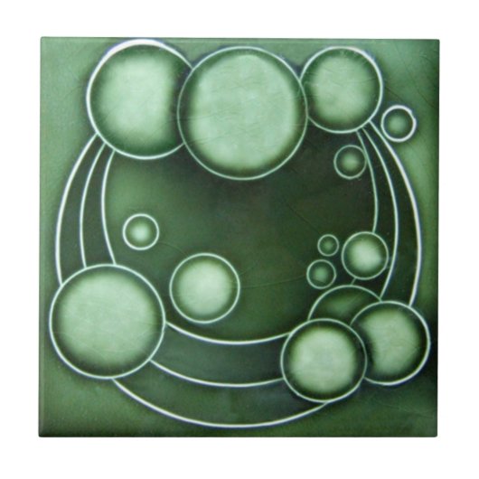 AD025 Art Deco Reproduction Ceramic Tile Tegeltje (Voorkant)