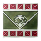 AD029 Art Deco Reproduction Ceramic Tile Tegeltje (Voorkant)