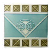 AD031 Art Deco Reproduction Ceramic Tile Tegeltje (Voorkant)