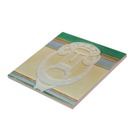 AD032 Art Deco Reproduction Ceramic Tile Tegeltje (Zijkant)