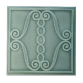 AD036 Art Deco Reproduction Ceramic Tile Tegeltje (Voorkant)