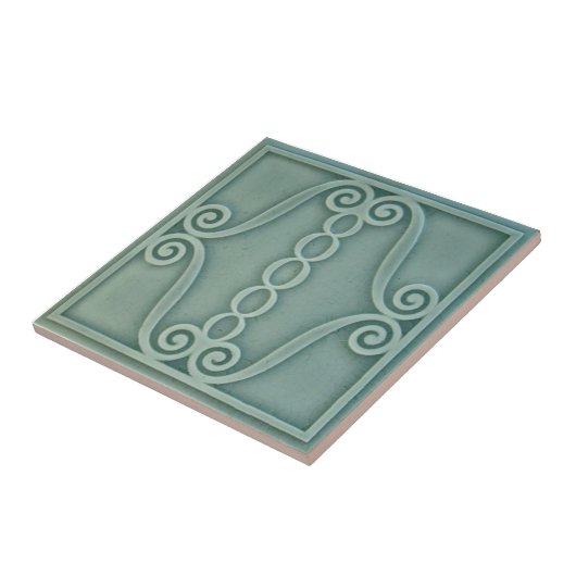 AD036 Art Deco Reproduction Ceramic Tile Tegeltje (Zijkant)
