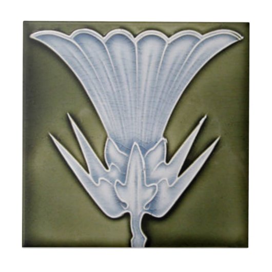 AD037 Art Deco Reproduction Ceramic Tile Tegeltje (Voorkant)