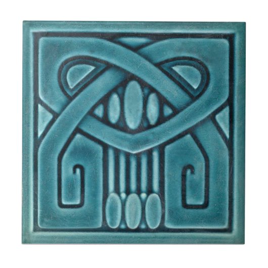 AD041 Art Deco Reproduction Ceramic Tile Tegeltje (Voorkant)