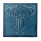 AD042 Art Deco Reproduction Ceramic Tile Tegeltje (Voorkant)