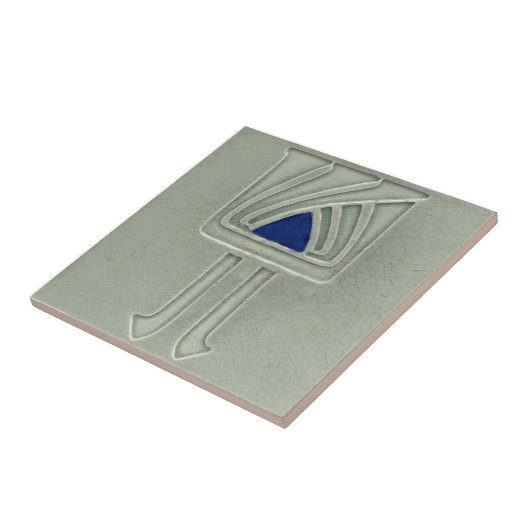 AD046 Art Deco Reproduction Ceramic Tile Tegeltje (Zijkant)