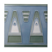 AD047 Art Deco Reproduction Ceramic Tile Tegeltje (Voorkant)