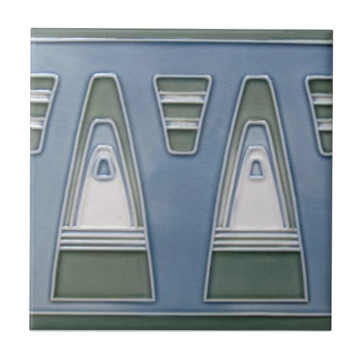 AD047 Art Deco Reproduction Ceramic Tile Tegeltje (Voorkant)