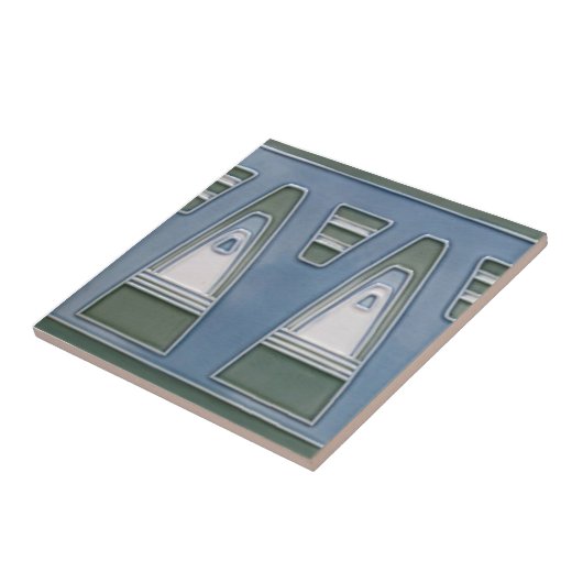 AD047 Art Deco Reproduction Ceramic Tile Tegeltje (Zijkant)