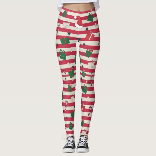 AD 001 - digitaal kerstpatroon Leggings (Voorkant)