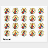 AD 001 - Jezus Christus Ronde Sticker (Vel)