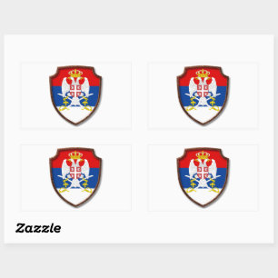 AD 001 - Servisch middeleeuws schild Servië Rechthoekige Sticker