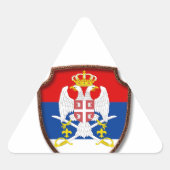 AD 001 - Servisch middeleeuws schild Servië Sticker (Voorkant)