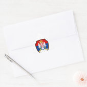 AD 001 - Servisch middeleeuws schild Servië Sticker (Envelop)