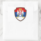 AD 001 - Servische middeleeuwse schild Servië Rechthoekige Sticker (Tas)