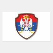 AD 001 - Servische middeleeuwse schild Servië Rechthoekige Sticker (Voorkant)