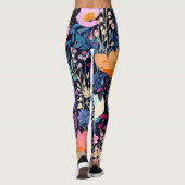 AD 002 - Bloemendigitaal patroon Leggings (Achterkant)