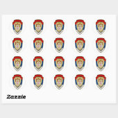 AD 003 - Servisch middeleeuws schild Servië  Ronde Sticker (Vel)