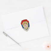 AD 003 - Servisch middeleeuws schild Servië  Ronde Sticker (Envelop)