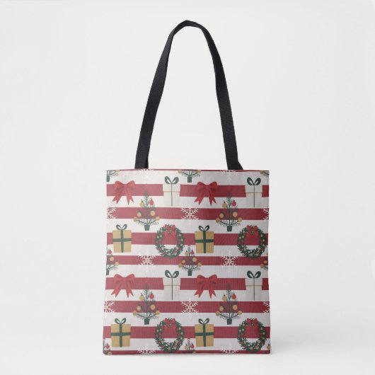 AD 004 - digitaal kerstpatroon Tote Bag (Voorkant)