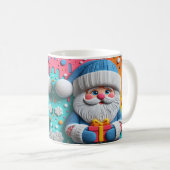 AD 017 - Kerst digitale grafische Kerstman 3d Koffiemok (Voorkant rechts)